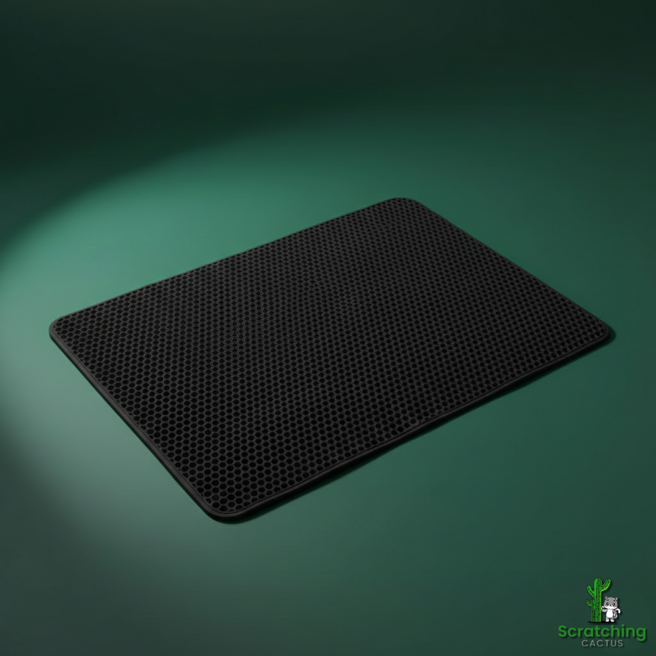 Double-Layer Waterproof Cat Litter Mat with Non-Slip Base