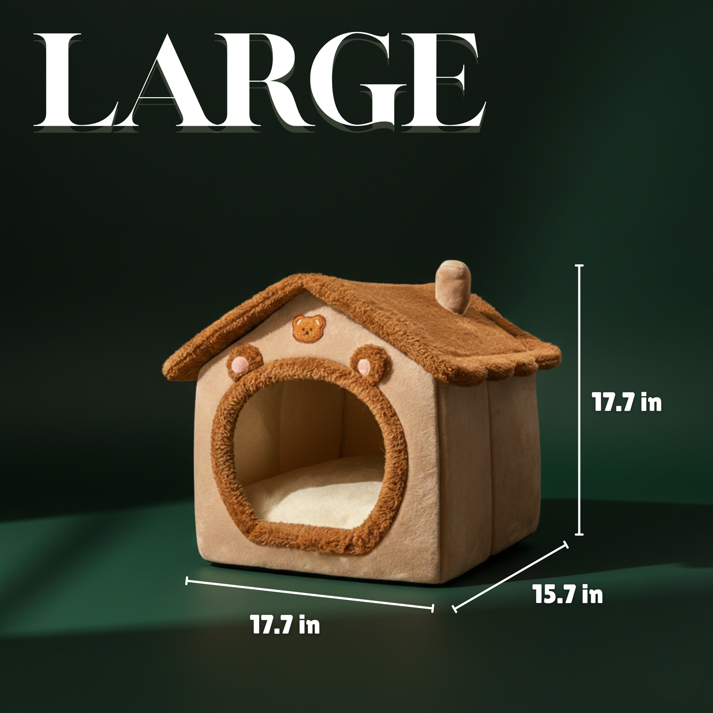 Foldable Pet House & Cozy Cave Bed – Removable, Washable for Cats & Small Dogs