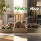 Sisal Cat Scratcher Lounge Bed – Eco-Friendly Scratch & Nap Board