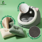 Cozy Cat Cave Bed with Cute Ears – Warm, Breathable & Detachable Cat House
