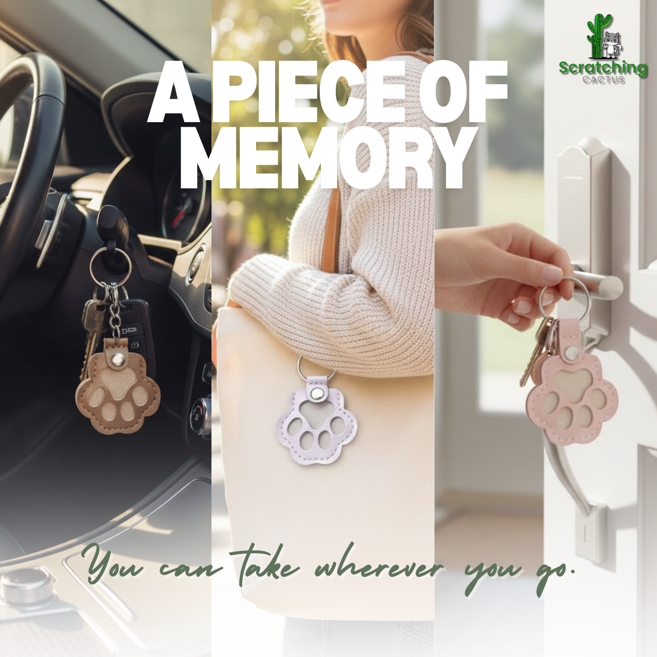 Pet Hair Memorial Keychain Keepsake Locket – PU Leather Pet Fur Holder