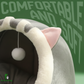 Cozy Cat Cave Bed with Cute Ears – Warm, Breathable & Detachable Cat House