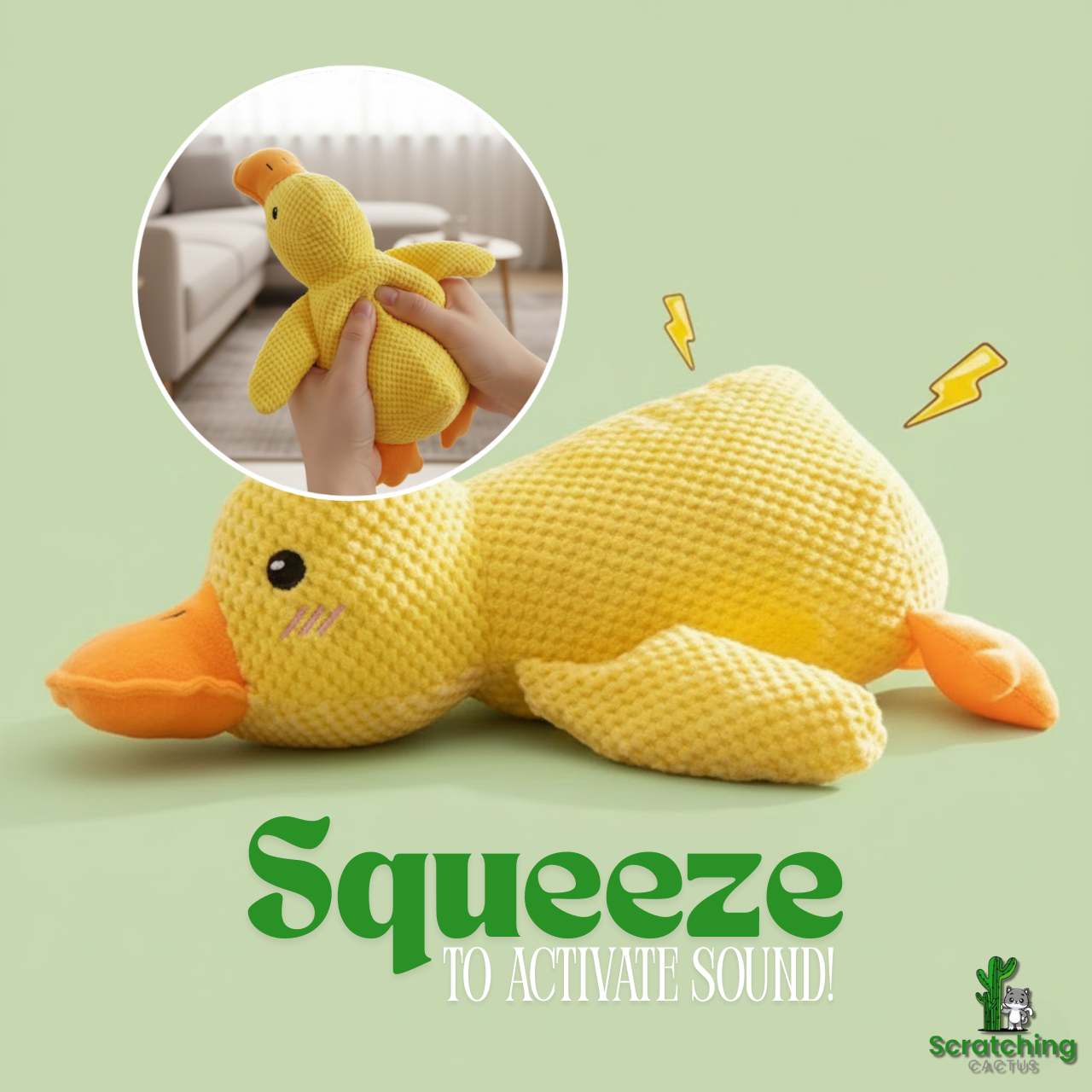 Stomping Duck Toy – Bite-Resistant, Teeth-Cleaning Interactive Plush