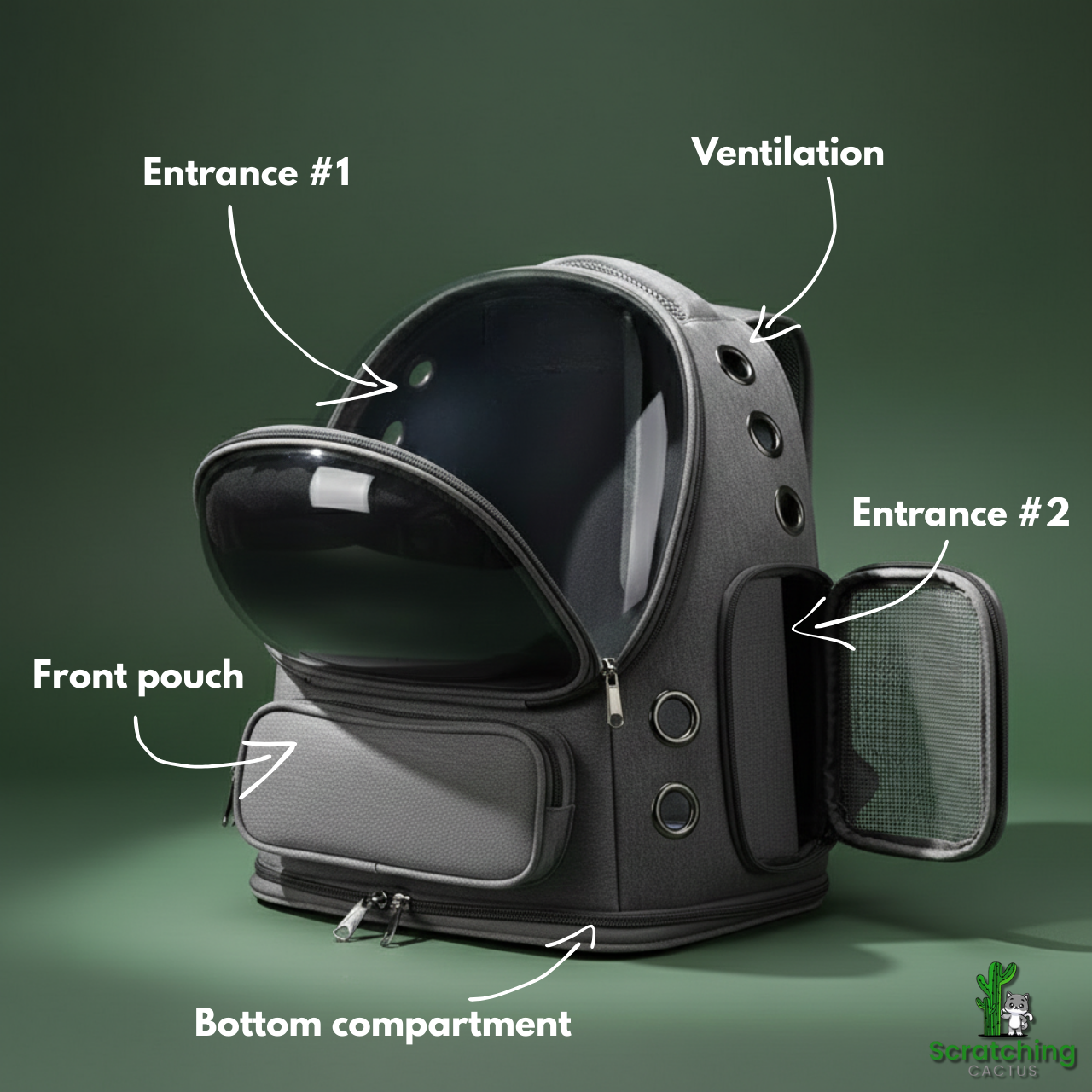 Transparent Pet Carrier Backpack & Travel Bag for Cats & Small Dogs