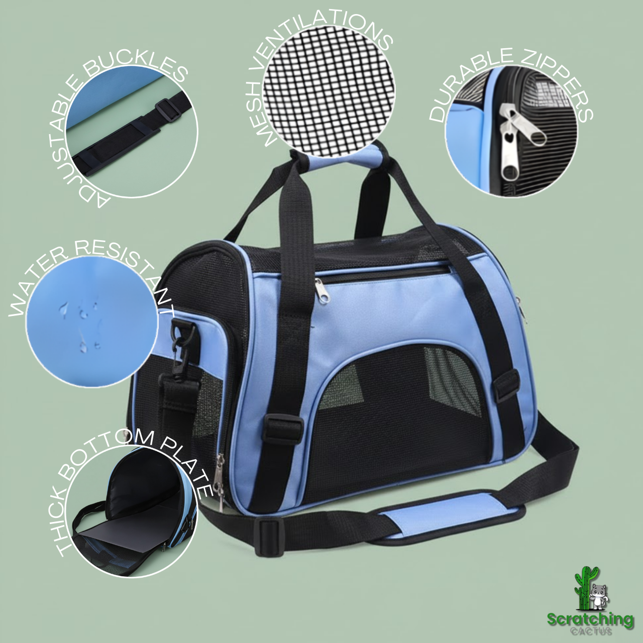 Portable Breathable Pet Travel Carrier Bag for Cats & Small Dogs