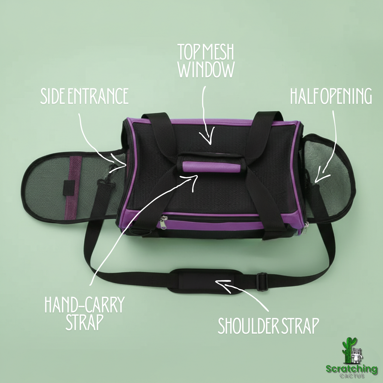 Portable Breathable Pet Travel Carrier Bag for Cats & Small Dogs