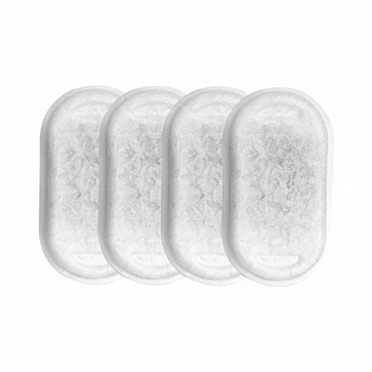4-Pack Replacement Filters — for Vet-Approved Stainless Steel Fountain (74 oz)