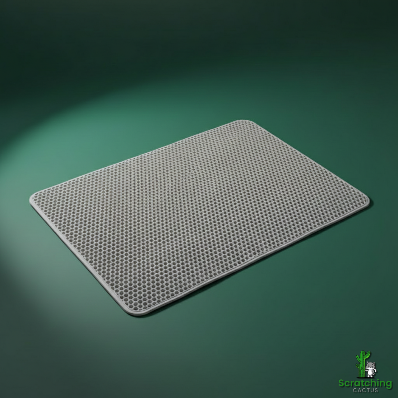 Double-Layer Waterproof Cat Litter Mat with Non-Slip Base