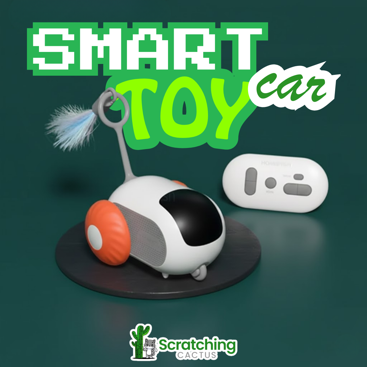 2 Modes Smart Automatic Interactive Cat Chase Car Toy with Remote Control
