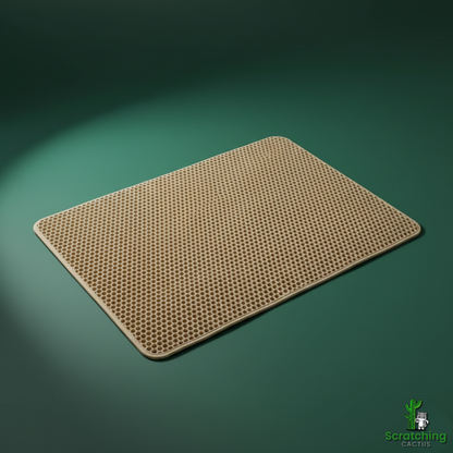 Double-Layer Waterproof Cat Litter Mat with Non-Slip Base