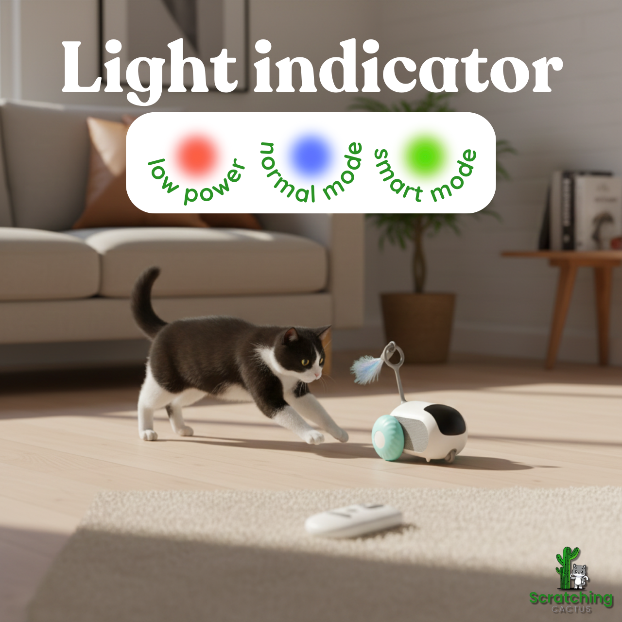 2 Modes Smart Automatic Interactive Cat Chase Car Toy with Remote Control