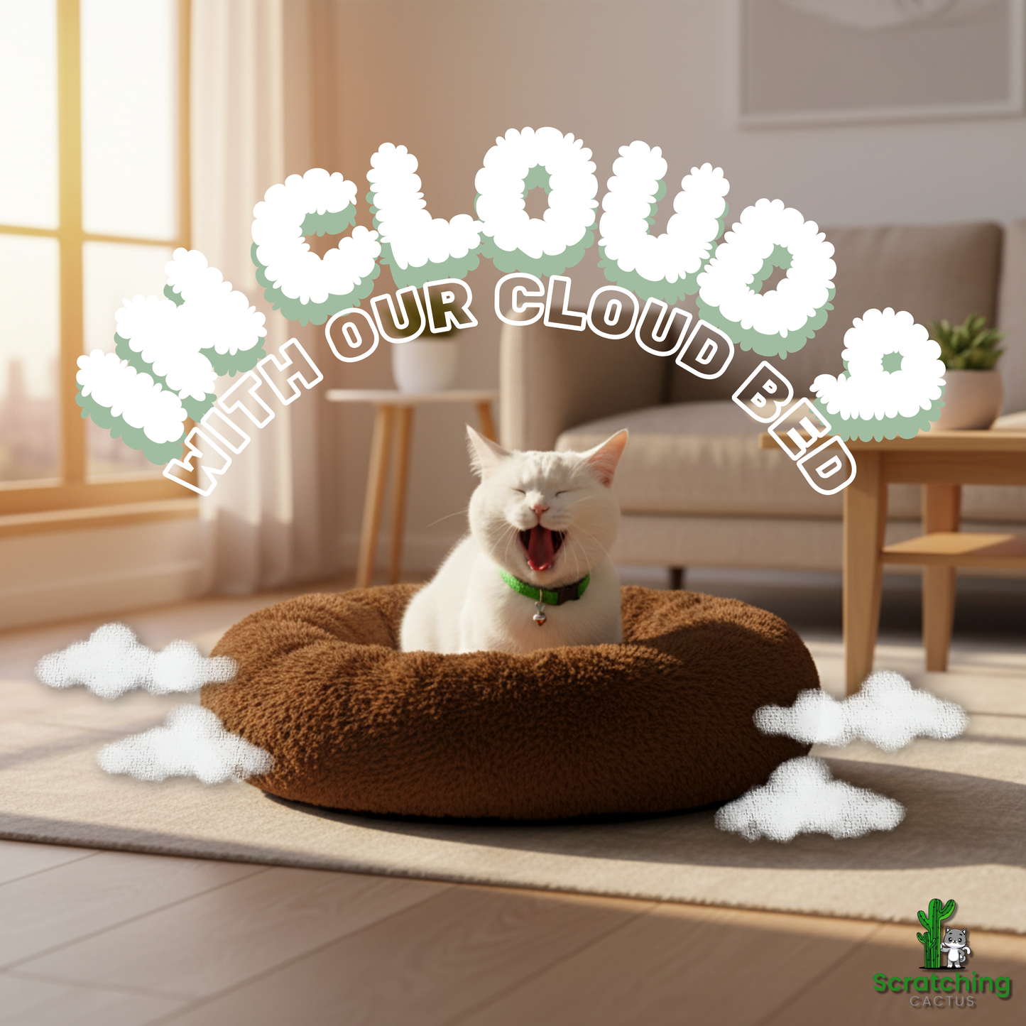 Fluffy Cloud 9 Cat Bed – Ultra-Soft, Washable & Warm Nest