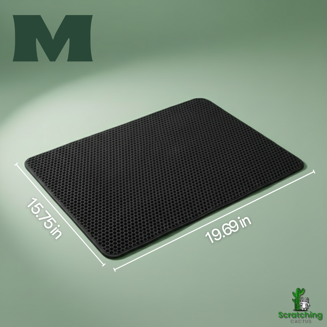 Double-Layer Waterproof Cat Litter Mat with Non-Slip Base