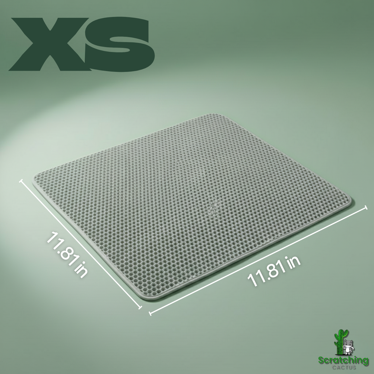 Double-Layer Waterproof Cat Litter Mat with Non-Slip Base